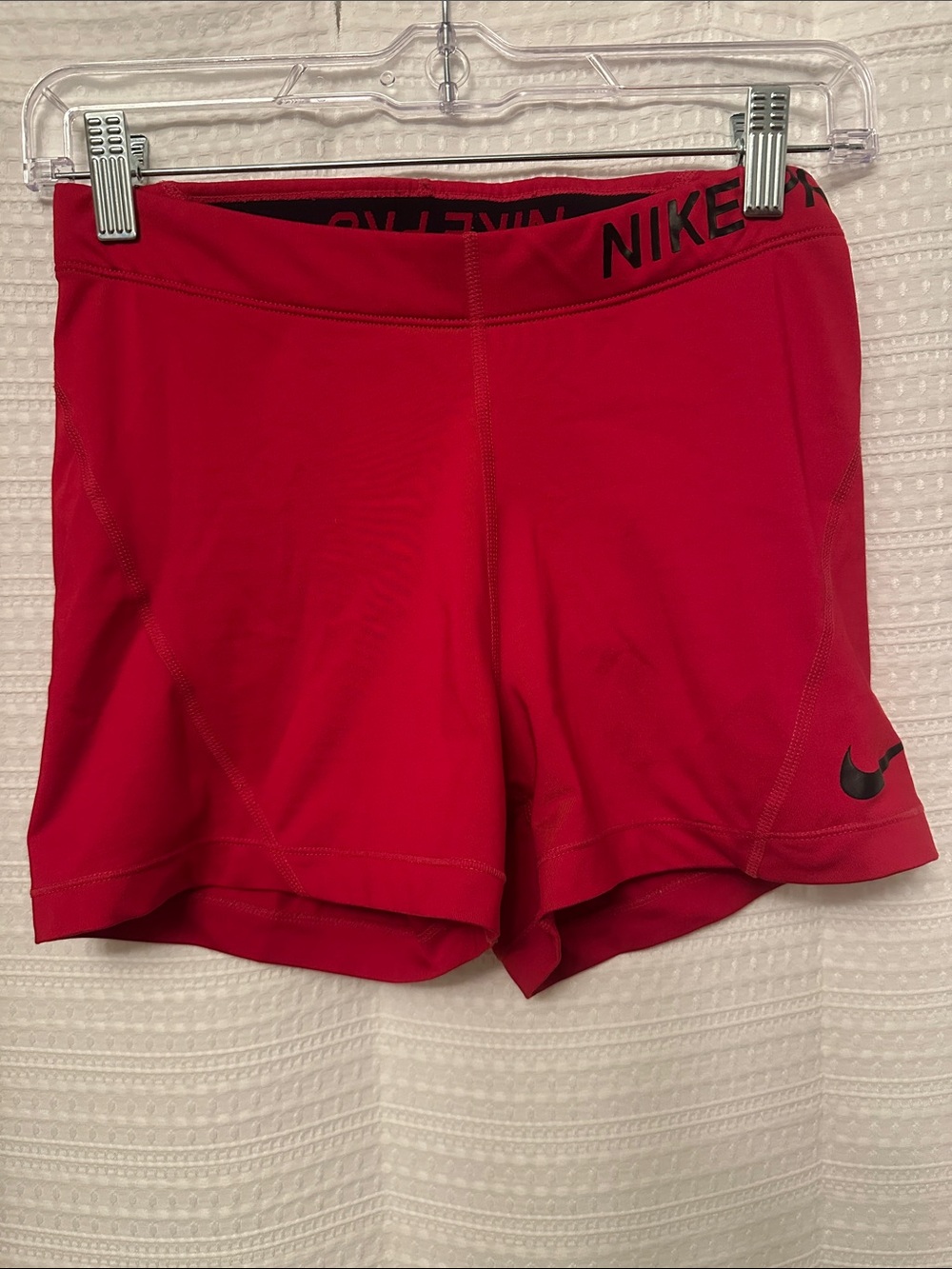 Nike Women's Bright Red Athletic Bike Shorts